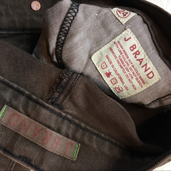 J Brand brown lovestory bellbottom flare jeans 24 - Picture 6 of 8